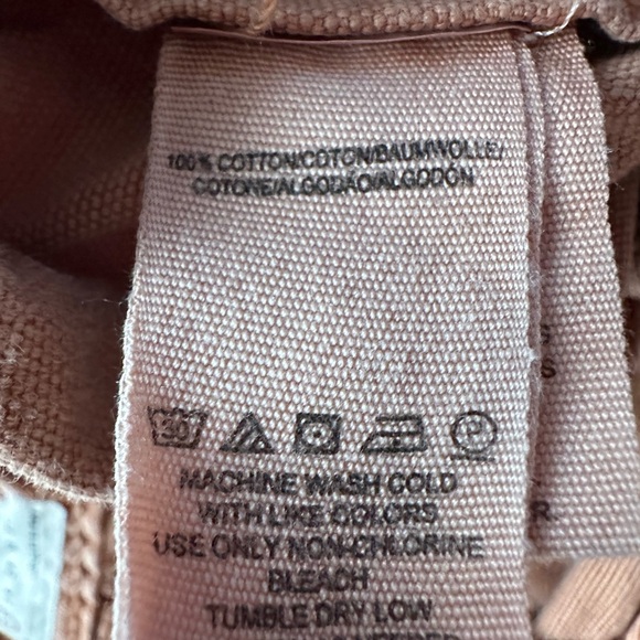 FREE PEOPLE WE THE FREE PATTI CROP COTTON PANTS IN ROSE PINK/BROWN SIZE 27 - Picture 6 of 7